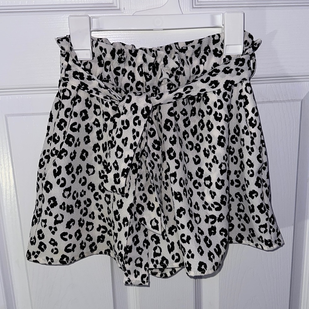 Altar’d State cheetah print shorts with a tie in the front